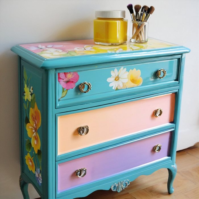 Peindre un meuble vernis sans poncer